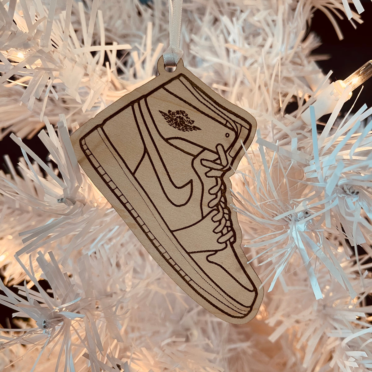 Original Court Classic Hi Ornament - laser-cut hardwood ornament, hand-finished by Soul Kid Dsgn