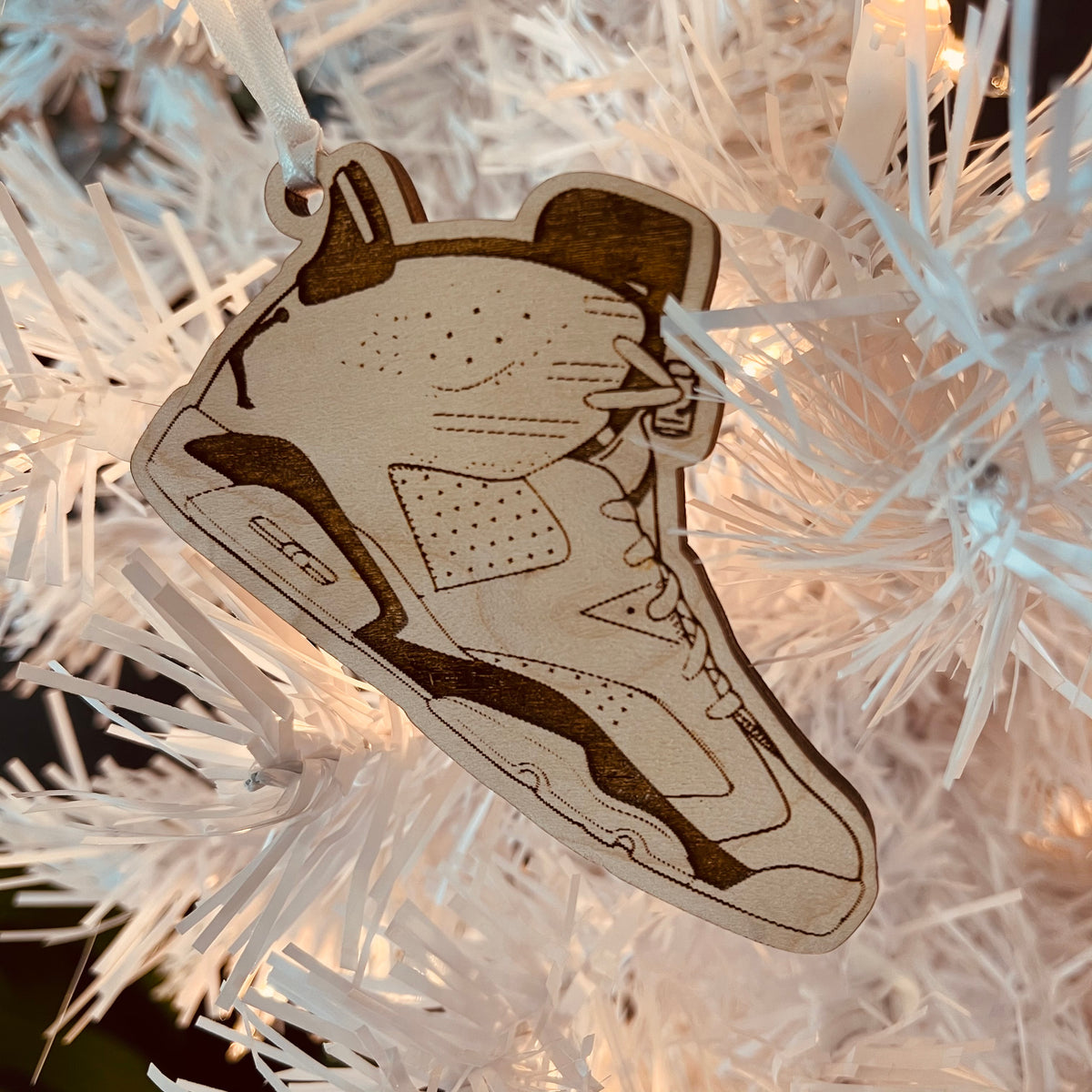 Original Hardwood Hi Ornament - laser-cut hardwood ornament, hand-finished by Soul Kid Dsgn