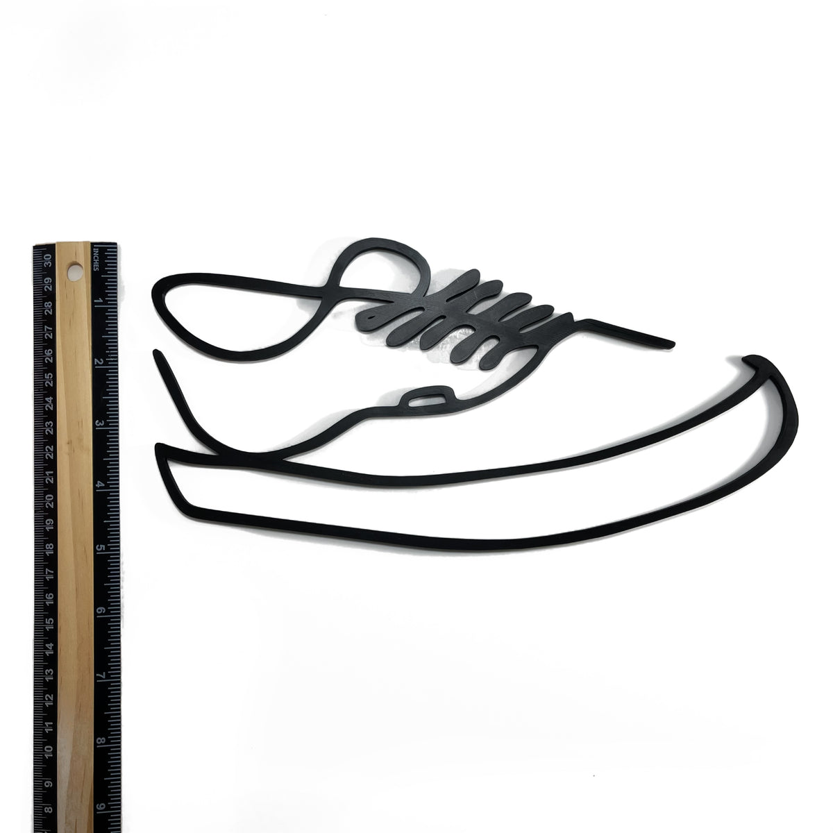 Original Checker Skate String Relief - layered 3D-printed wall art piece, hand-finished by Soul Kid Dsgn, view 4