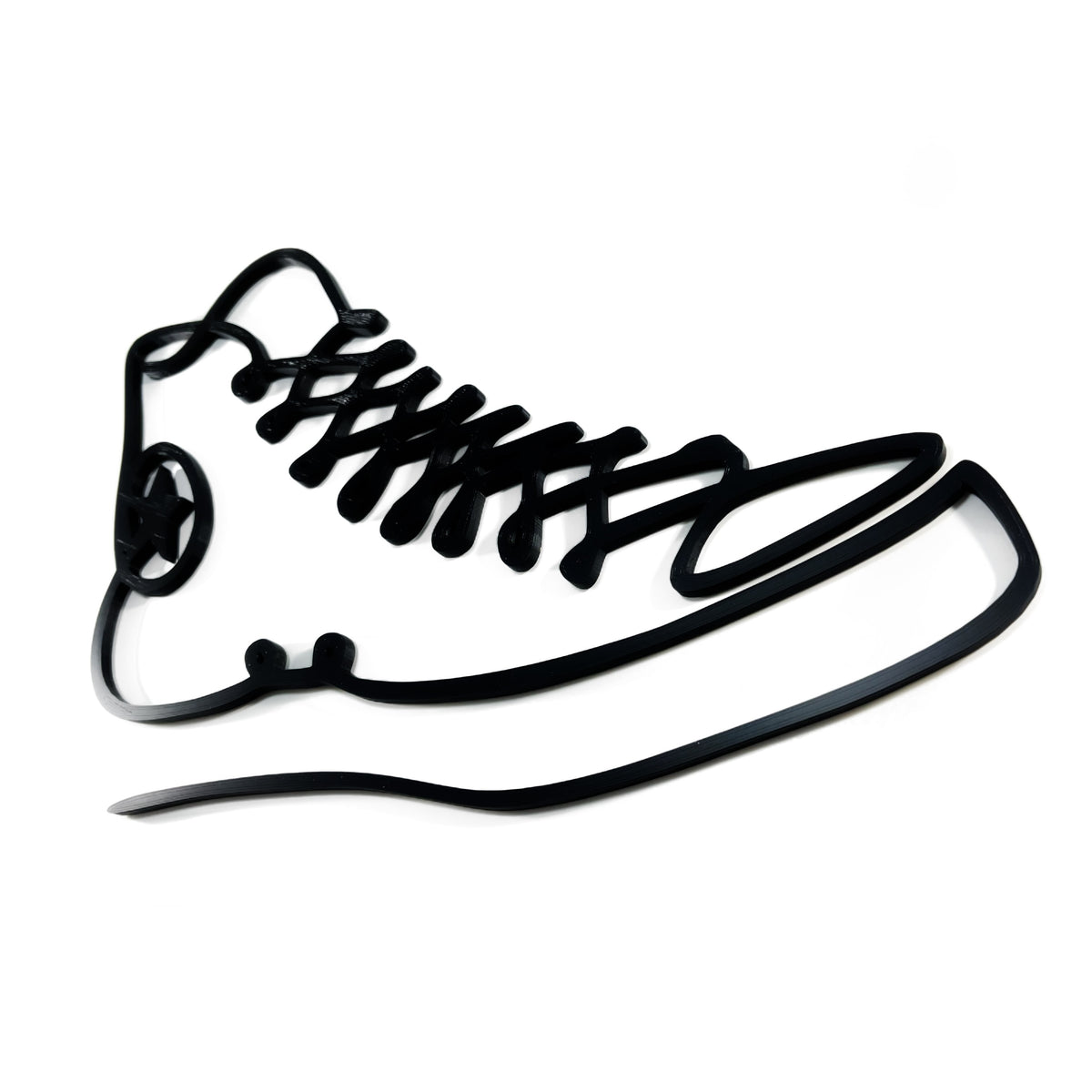 Original Canvas Hi-Top Relief - layered 3D-printed wall art piece, hand-finished by Soul Kid Dsgn, view 2