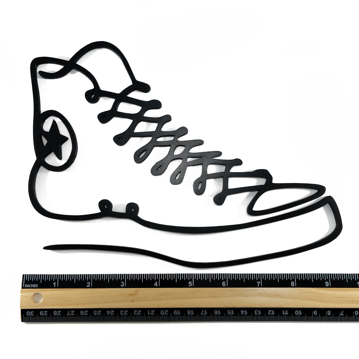 Original Canvas Hi-Top Relief - layered 3D-printed wall art piece, hand-finished by Soul Kid Dsgn, view 5