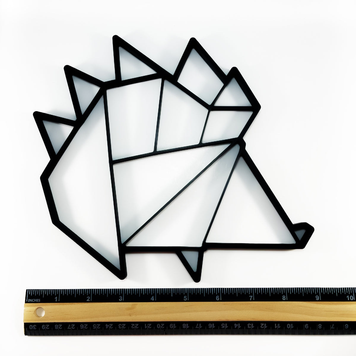 Original Geo Hedgehog Relief - layered 3D-printed wall art piece, hand-finished by Soul Kid Dsgn, view 3