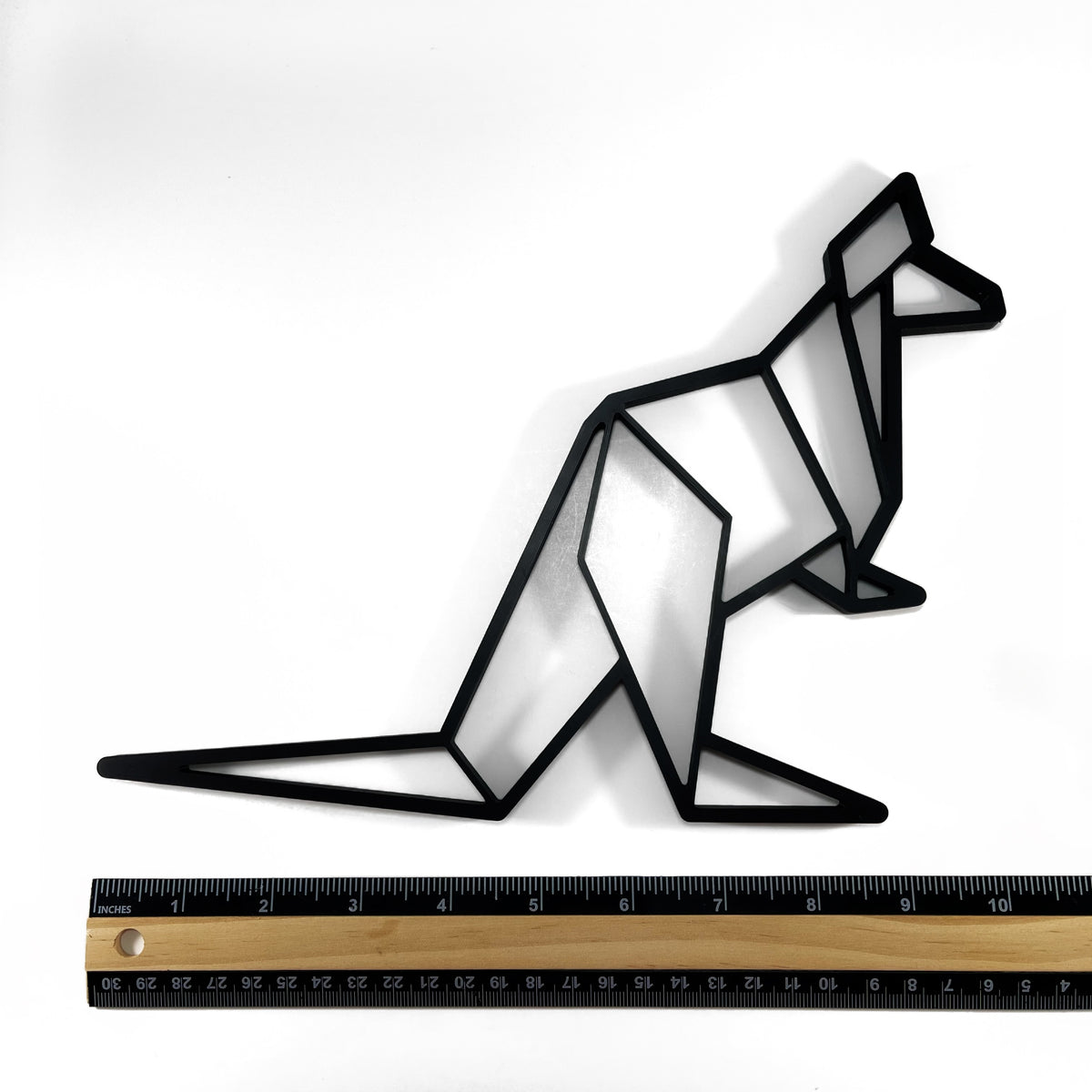 Original Geo Kangaroo Relief - layered 3D-printed wall art piece, hand-finished by Soul Kid Dsgn, view 3