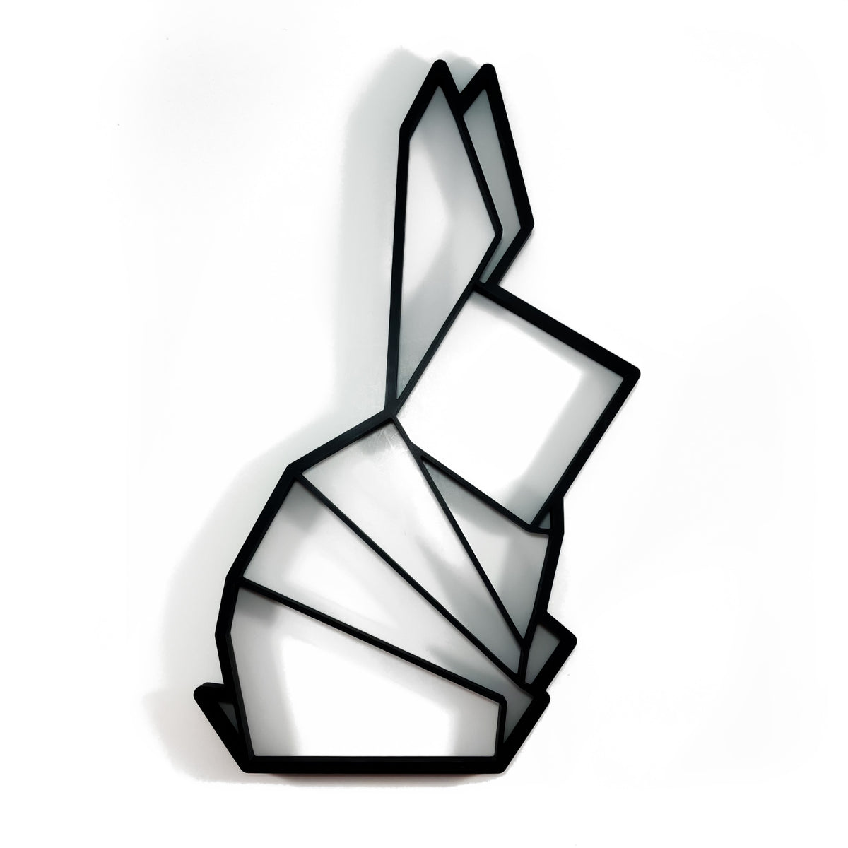 Original Geo Bunny Relief - layered 3D-printed wall art piece, hand-finished by Soul Kid Dsgn