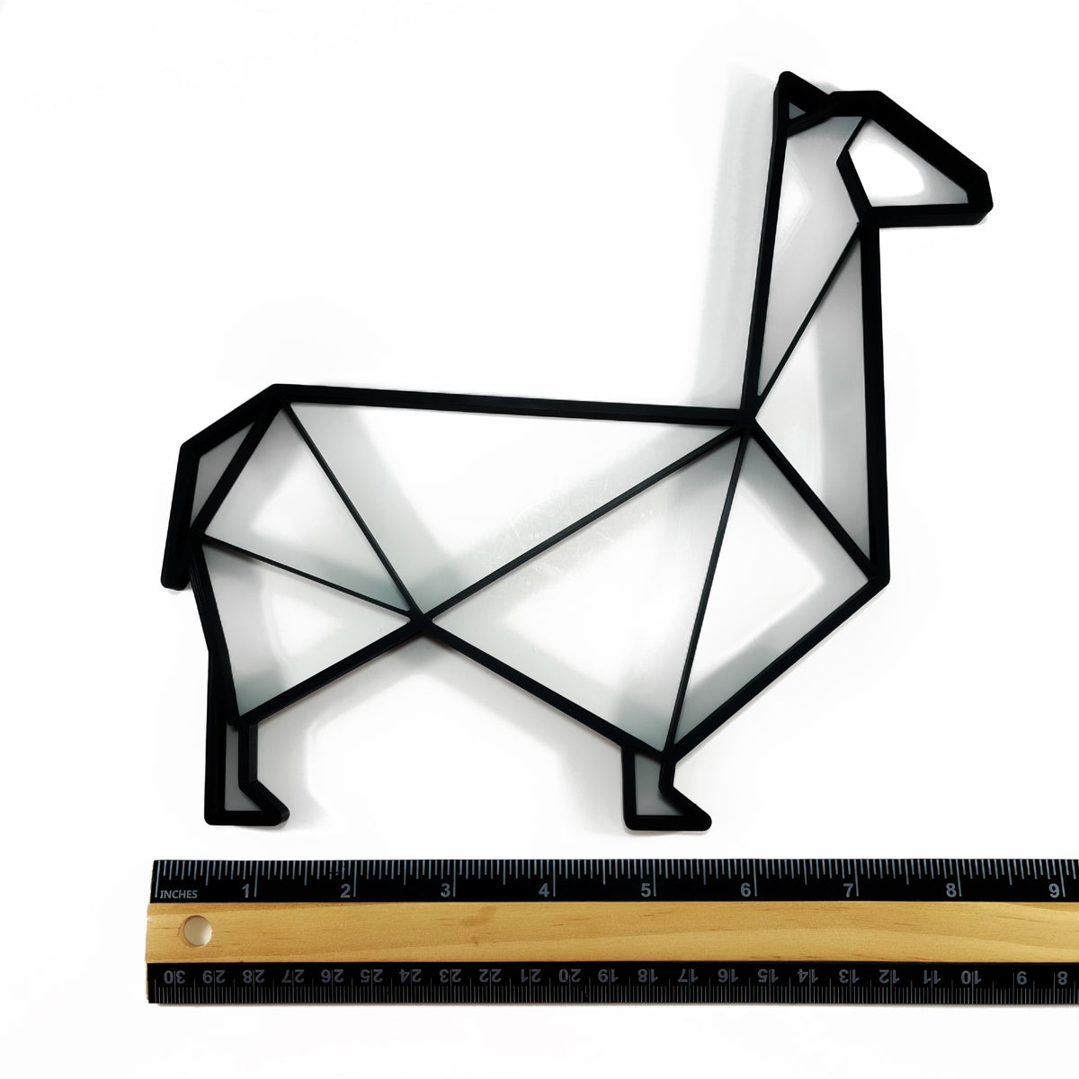 Original Geo Llama Relief - layered 3D-printed wall art piece, hand-finished by Soul Kid Dsgn, view 4