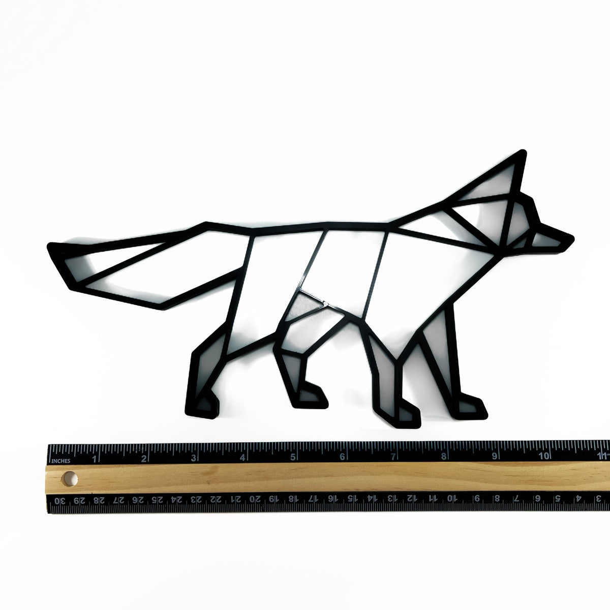 Original Geo Fox Relief - layered 3D-printed wall art piece, hand-finished by Soul Kid Dsgn, view 2