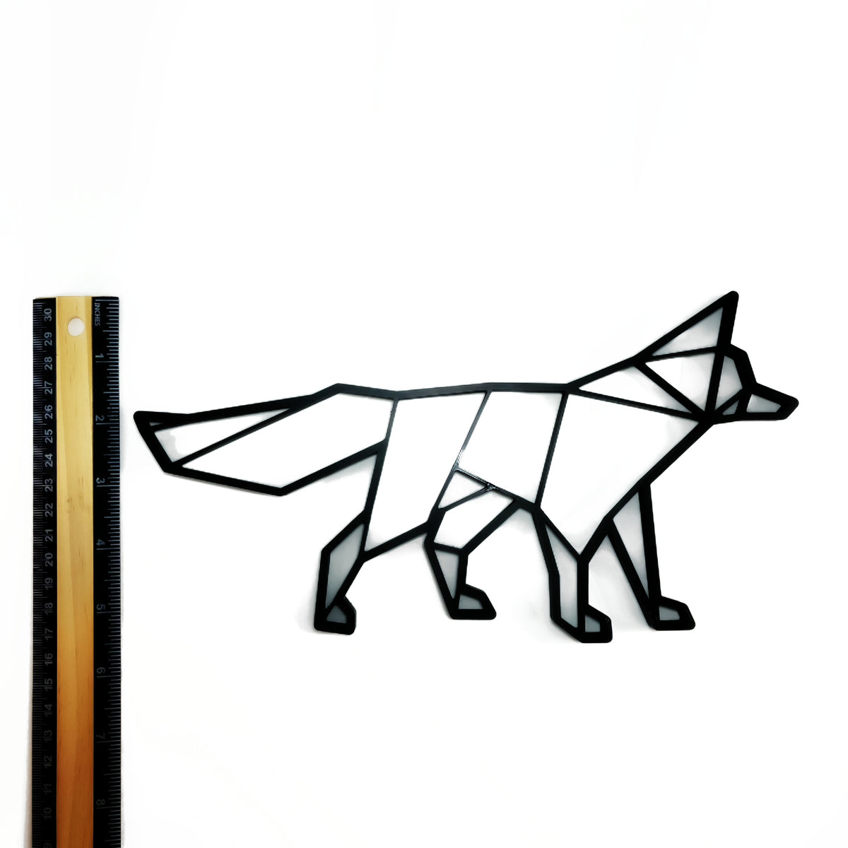 Original Geo Fox Relief - layered 3D-printed wall art piece, hand-finished by Soul Kid Dsgn, view 3
