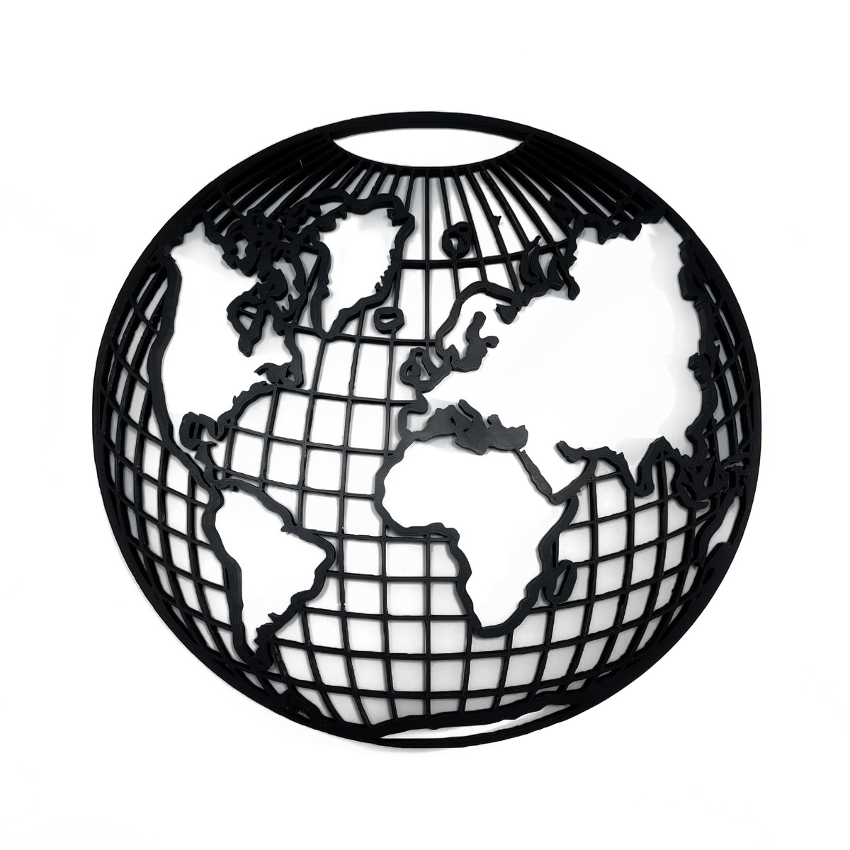 Original Geo Globe Relief - layered 3D-printed wall art piece, hand-finished by Soul Kid Dsgn