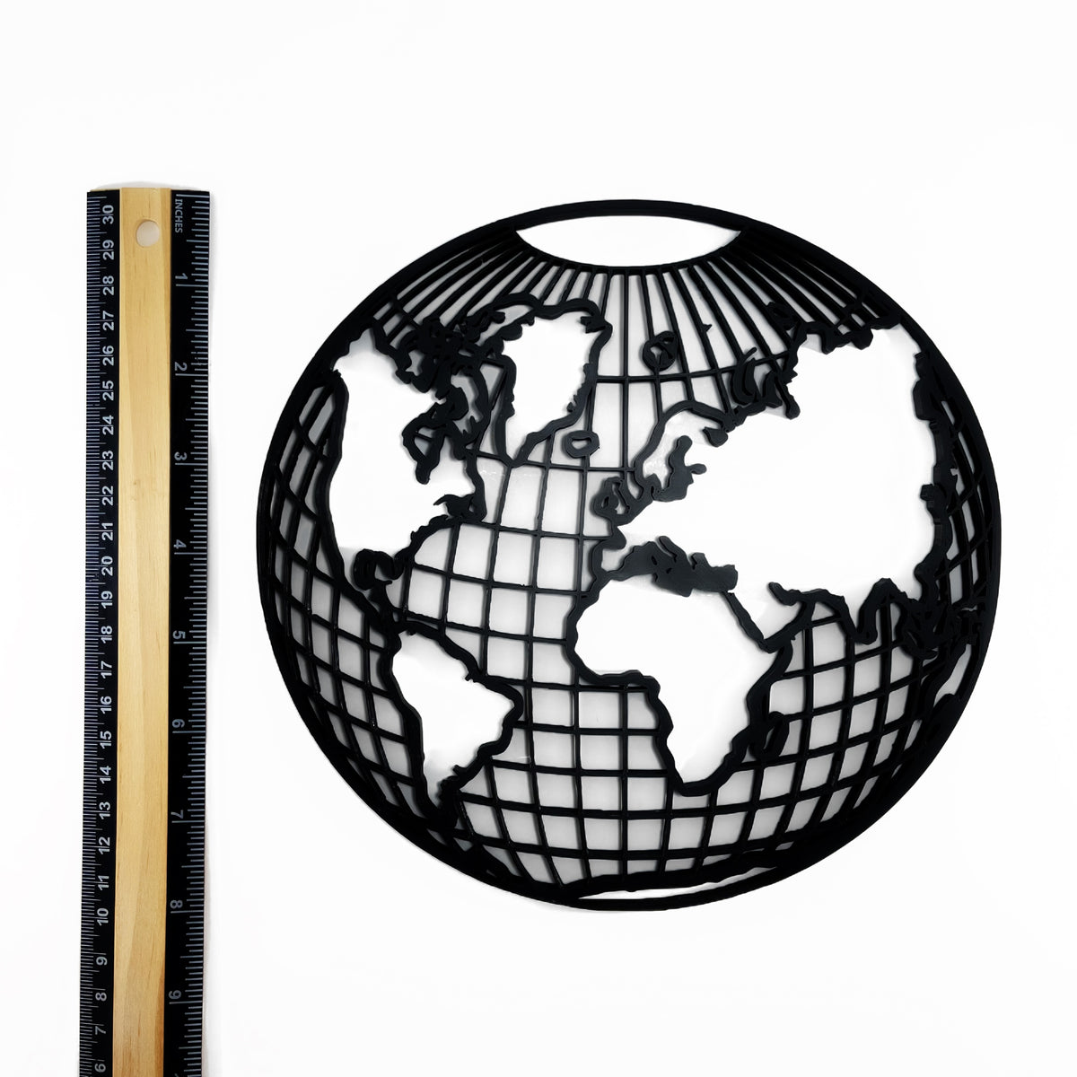 Original Geo Globe Relief - layered 3D-printed wall art piece, hand-finished by Soul Kid Dsgn, view 5