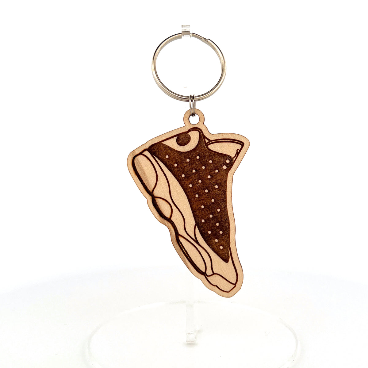 Original Hardwood Hi Keychain - laser-cut acrylic keychain, hand-finished by Soul Kid Dsgn, view 3